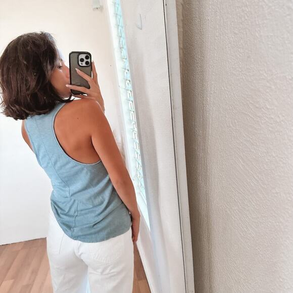 Anthropologie Stateside Jersey Racerback Tank blue size medium - Picture 2 of 8